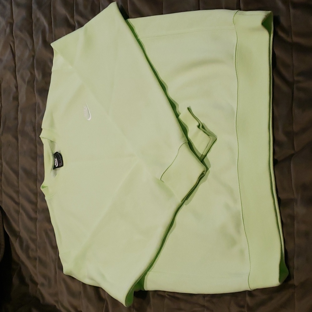 Mens light neon green  colored fleece club sweatshirt